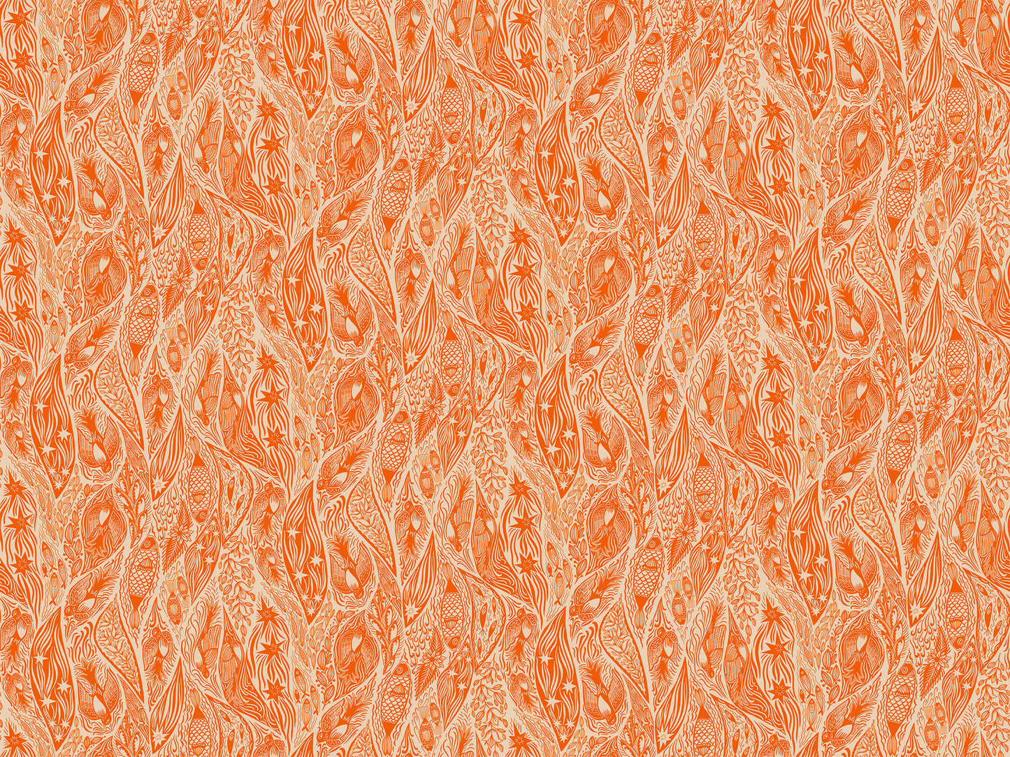 Current (Tangerine) by Anna Maria Textiles