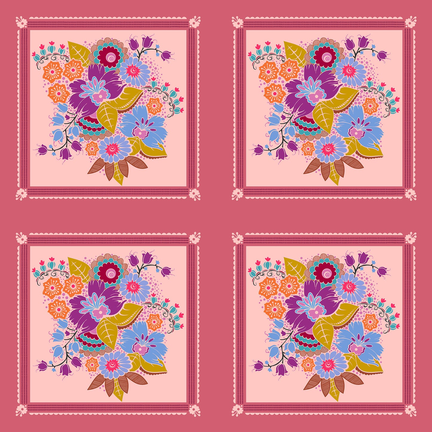 Square Dance Panel (Glow) by Anna Maria Textiles