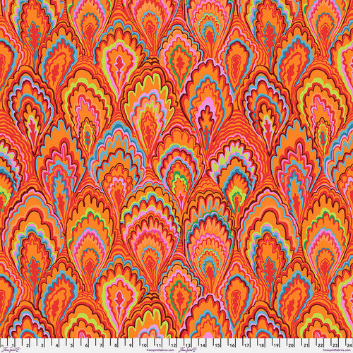 Marble Scallops (RED) by Kaffe Collective