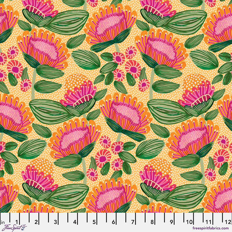 Playful Proteas (Apricot) by Kirstin Kratz