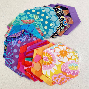 2.25" Hexagon Pack (Kaffe Fassett mix Sunny)