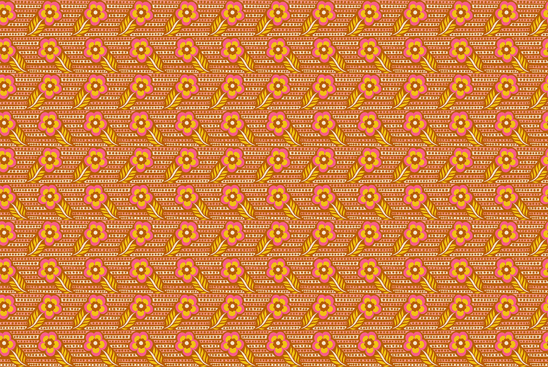 Woodcarving (Caramel) by Anna Maria Textiles