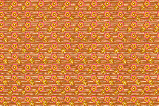 Woodcarving (Caramel) by Anna Maria Textiles