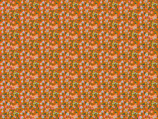 Silene (Tangerine) by Anna Maria Textiles
