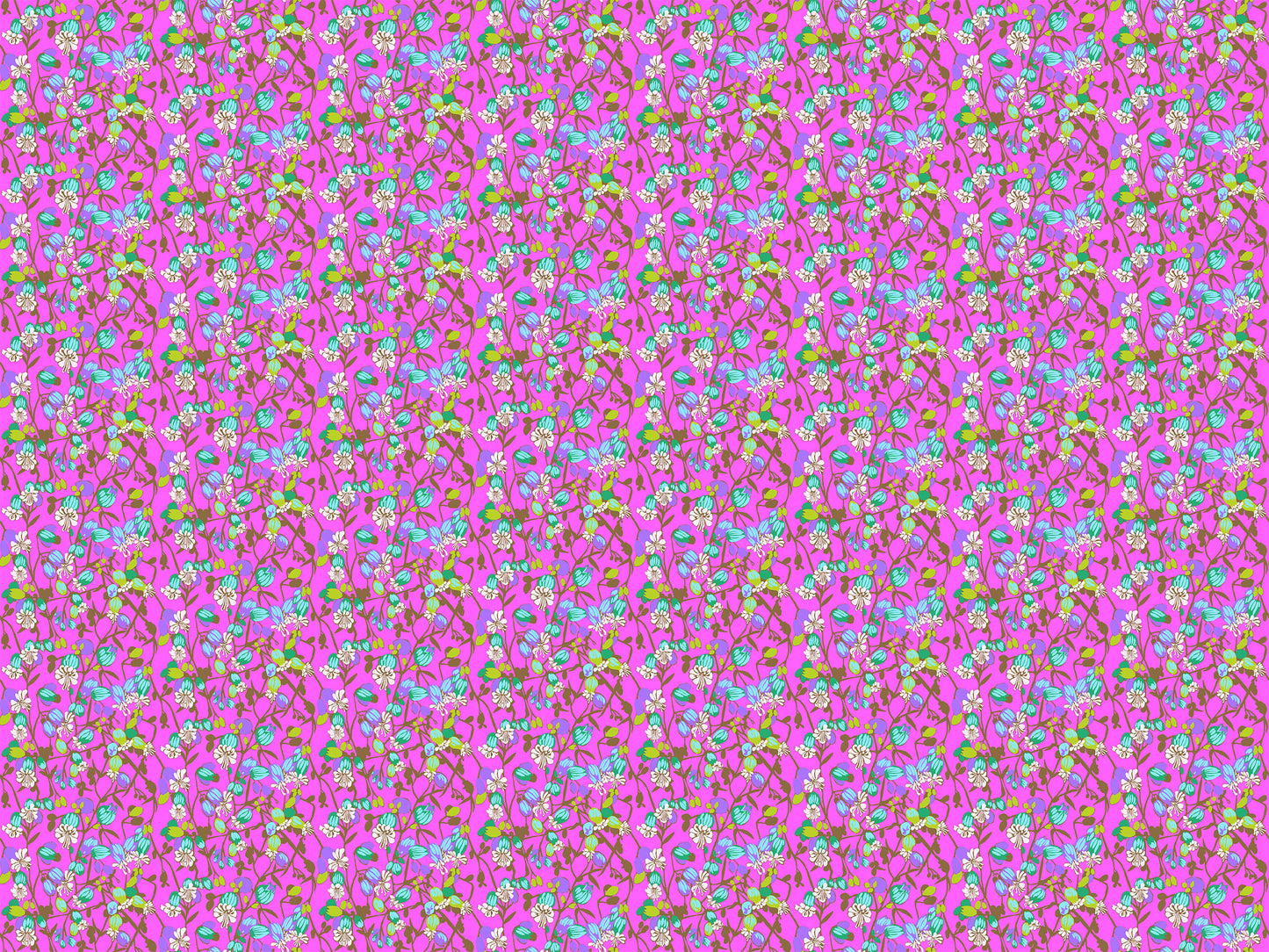 Silene (Fuchsia) by Anna Maria Textiles