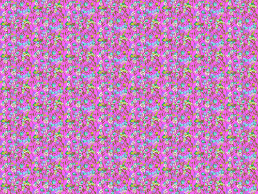 Silene (Fuchsia) by Anna Maria Textiles