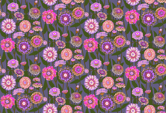 Zinnia Show (Mauve ) by Anna Maria Textiles