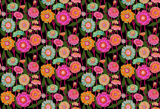 Zinnia Show (Berry ) by Anna Maria Textiles