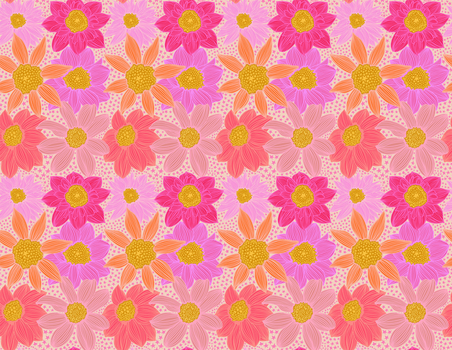 Stars and Stripes (Pink) by Anna Maria Textiles