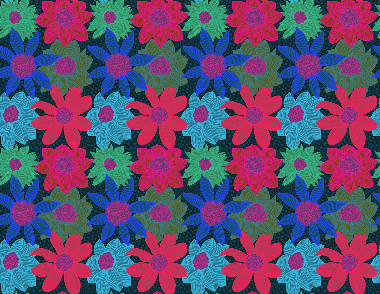 Stars and Stripes (Navy) by Anna Maria Textiles