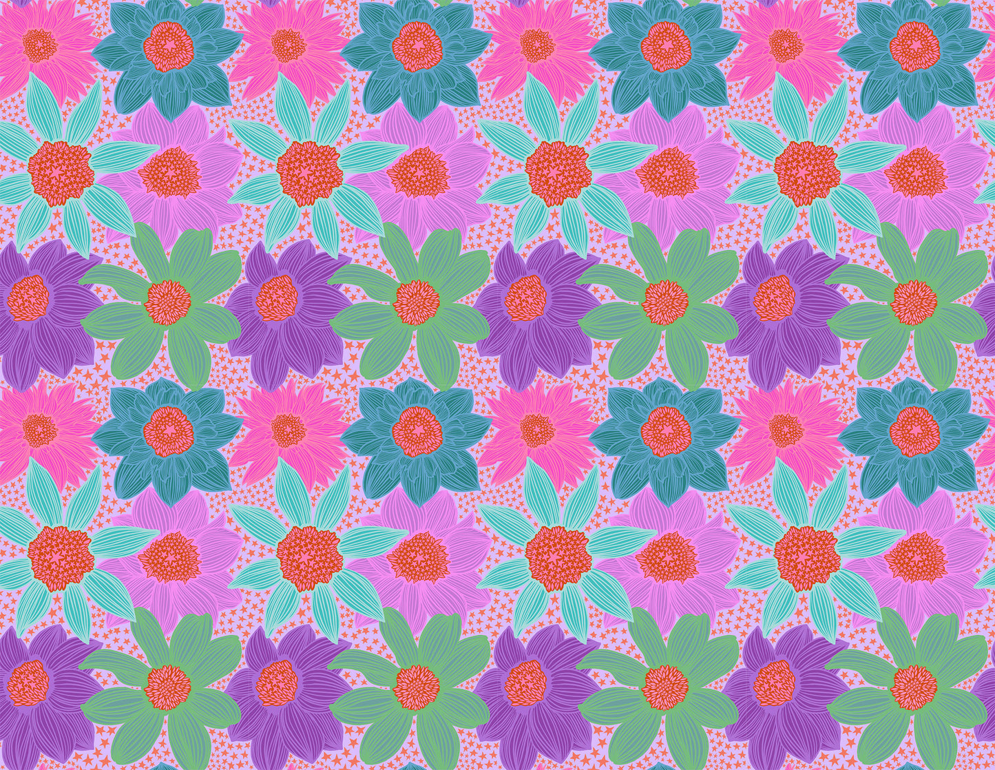 Stars and Stripes (Lavender ) by Anna Maria Textiles