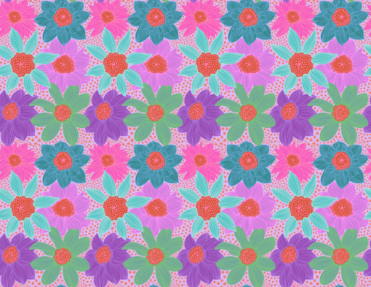Stars and Stripes (Lavender ) by Anna Maria Textiles
