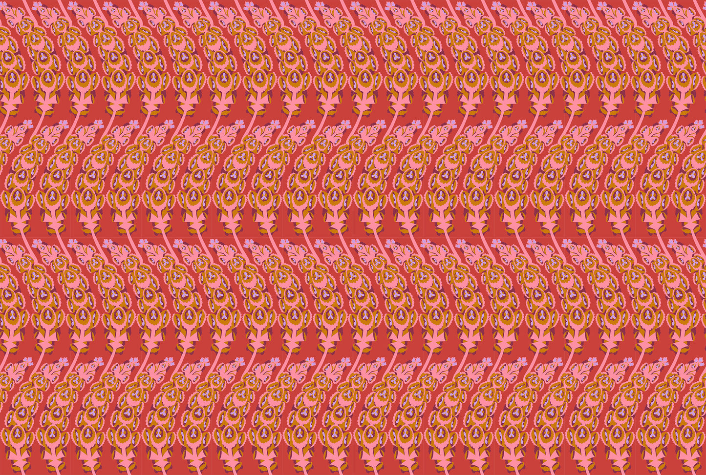 Bells of Ireland (Coral) by Anna Maria Textiles