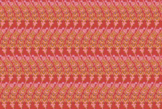 Bells of Ireland (Coral) by Anna Maria Textiles