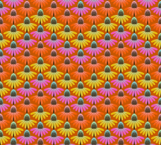 Echinacea Rhythmn (Fire) by Anna Maria Textiles