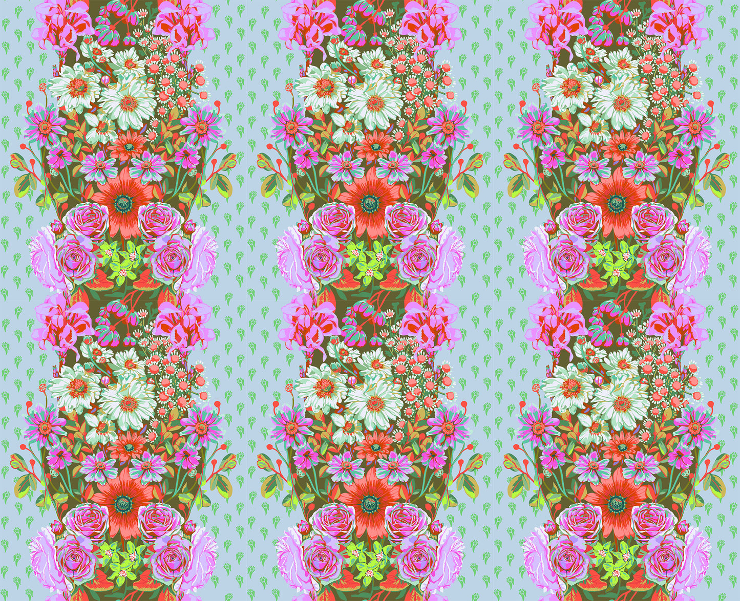 Beata's Garden (Seafoam) by Anna Maria Textiles