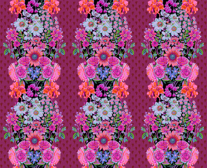 Beata's Garden (Plum) by Anna Maria Textiles