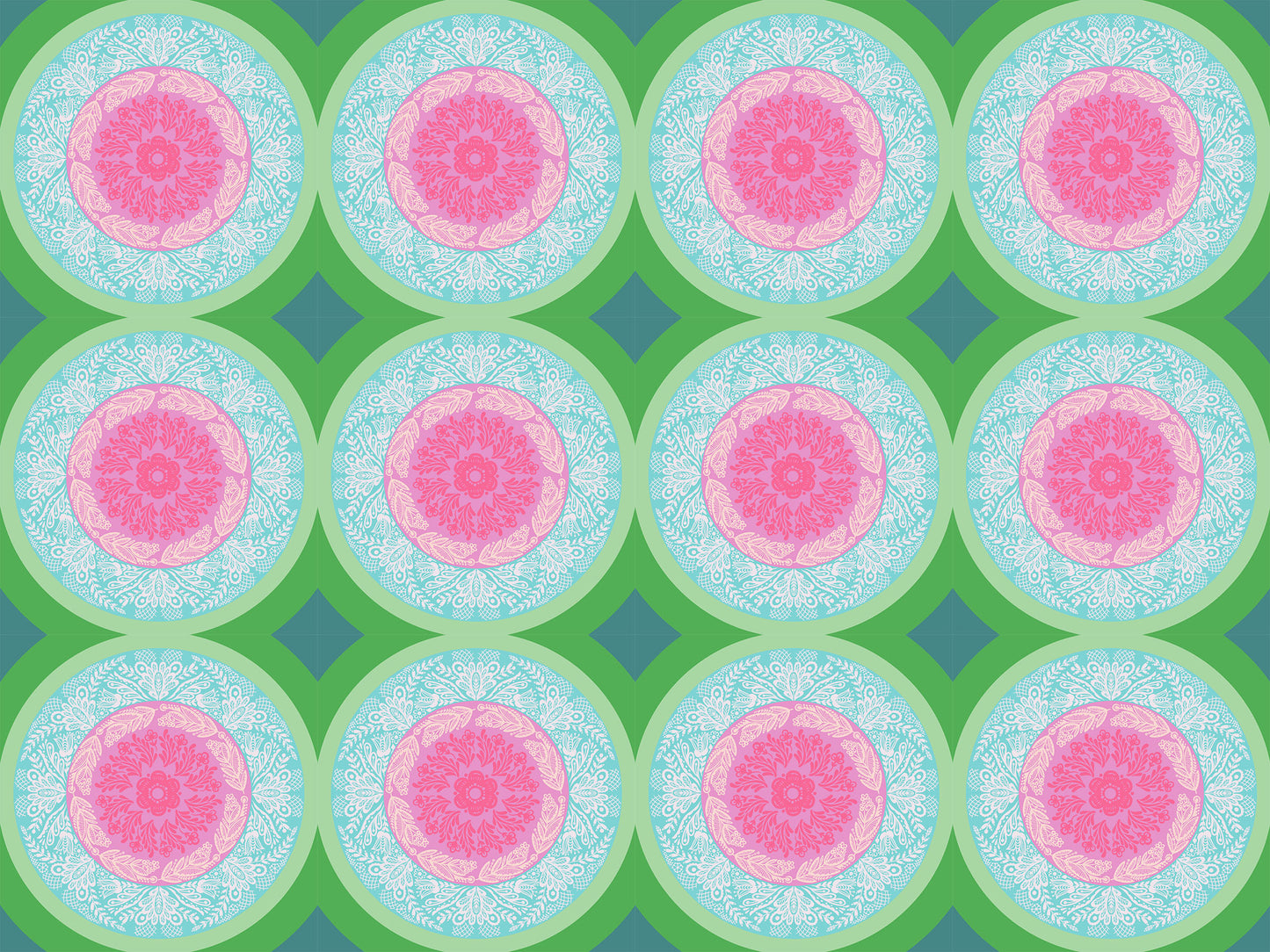 Doily (Powder) by Anna Maria Textiles