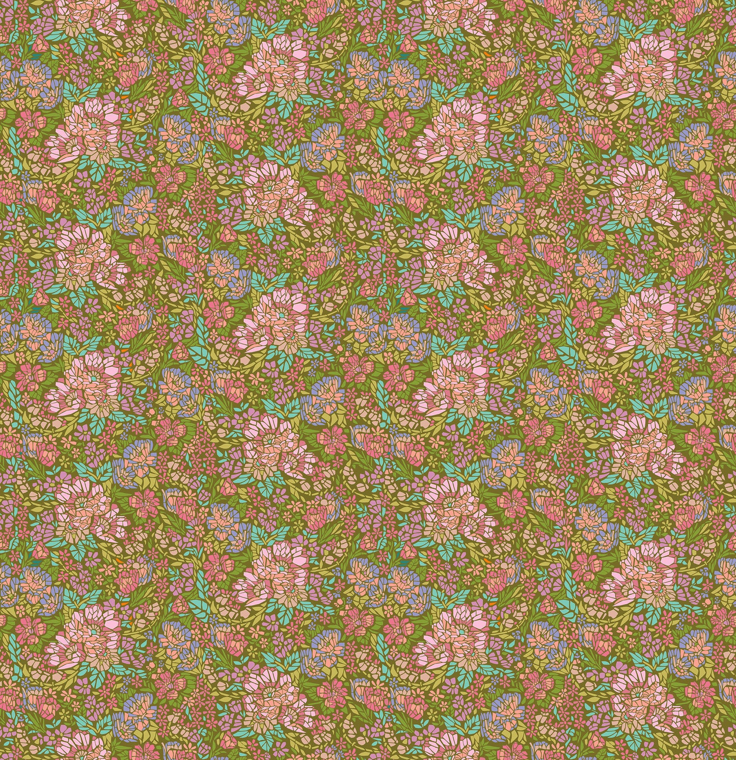 Mosaic (Avocado) by Anna Maria Textiles