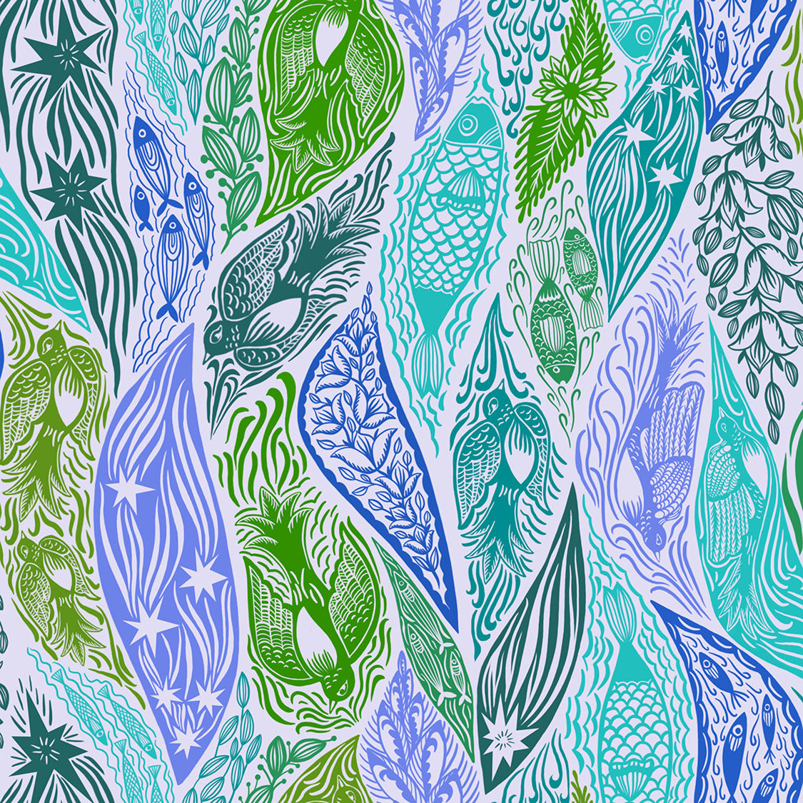 108" WIDE - Current (Water) by Anna Maria Horner - HALF METRE