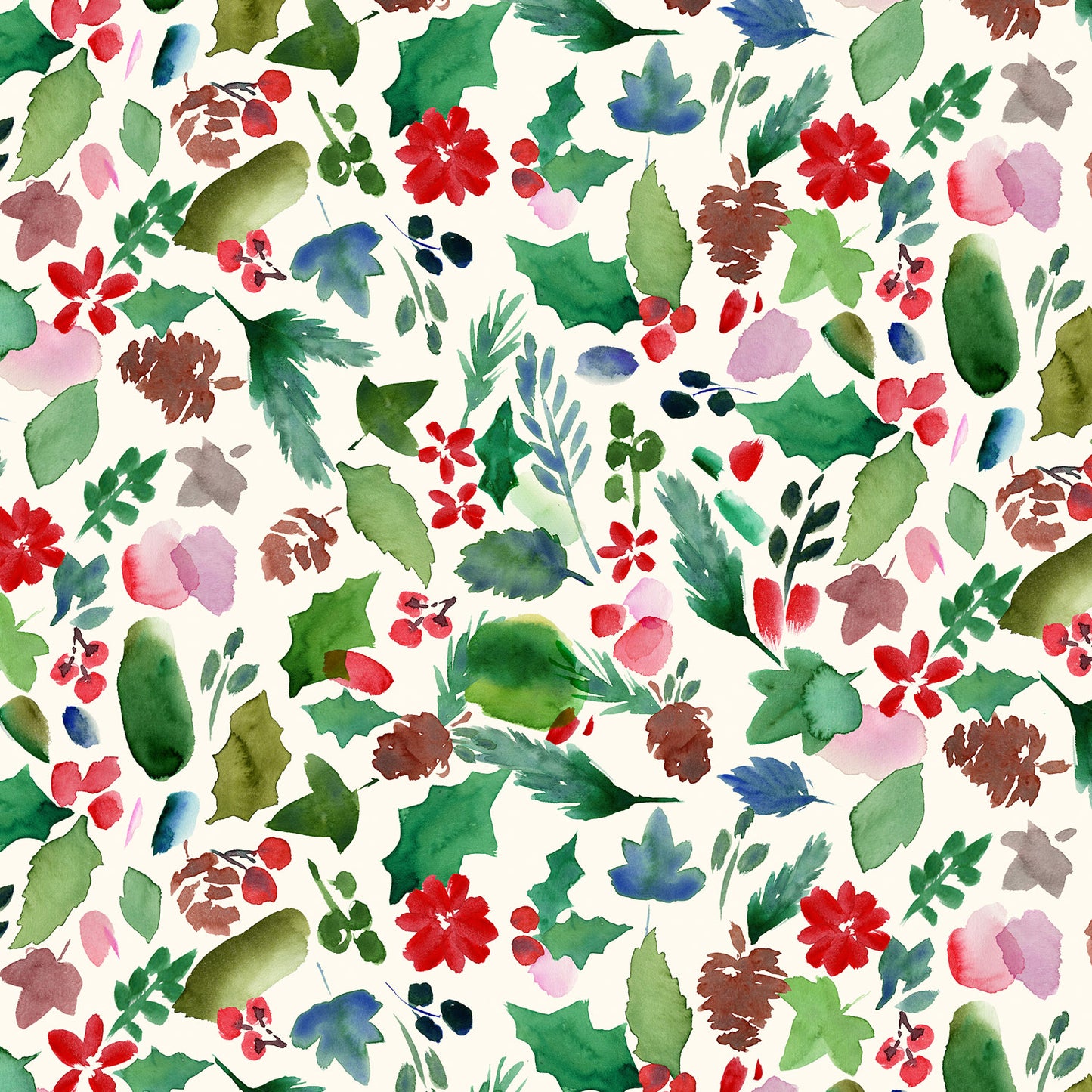 Festive Follage (Winter White) by Bluebell Gray