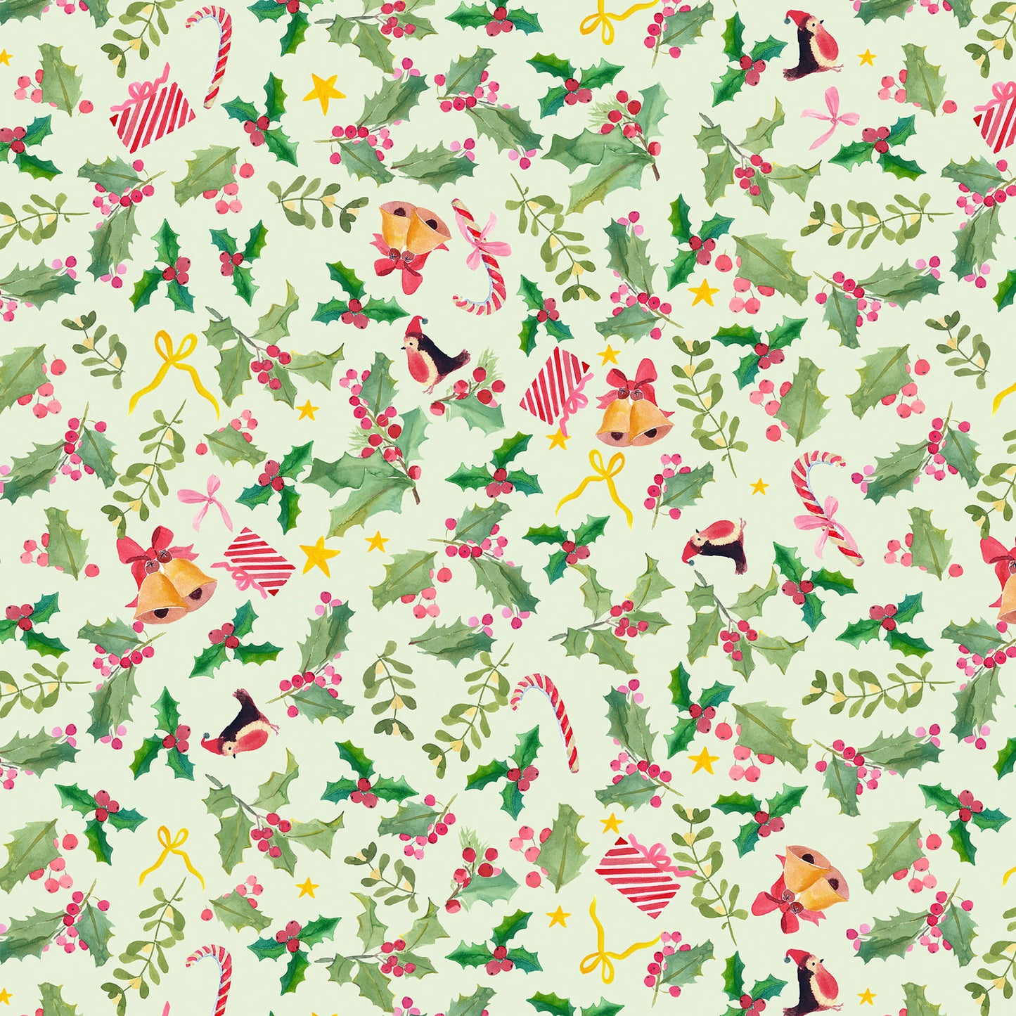 Holly Jolly (Winter White) by Bluebell Gray