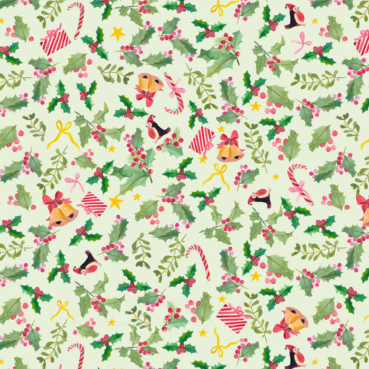 Holly Jolly (Winter White) by Bluebell Gray