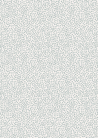 Flannel - Winter Blue grey dots on cream (Half Metre)