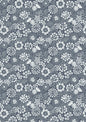 Flannel - Winter butterfly floral on Grey