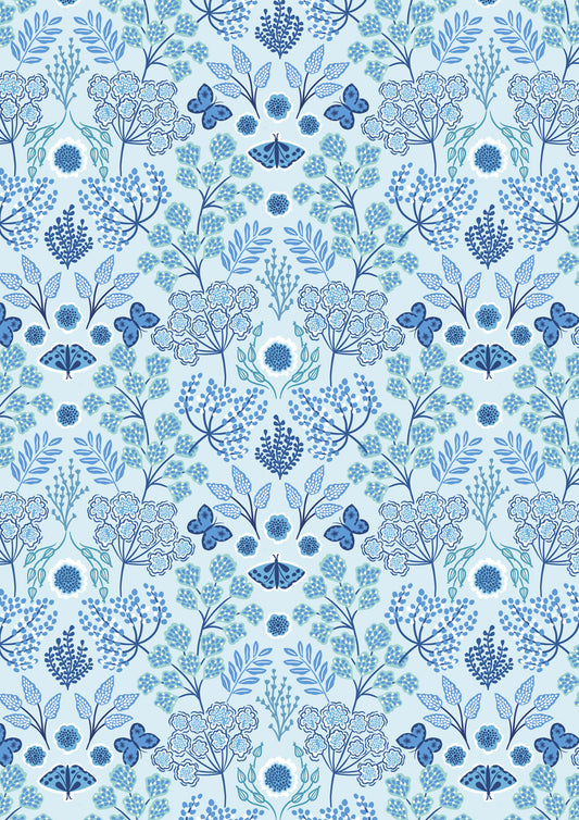 Flannel - Jardin d'hiver on light blue