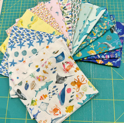 Under the Sea Fat Quarter Bundle - wee blue bell