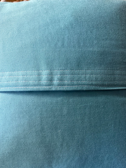 Floral Quilted Cushion (Sky Blue)