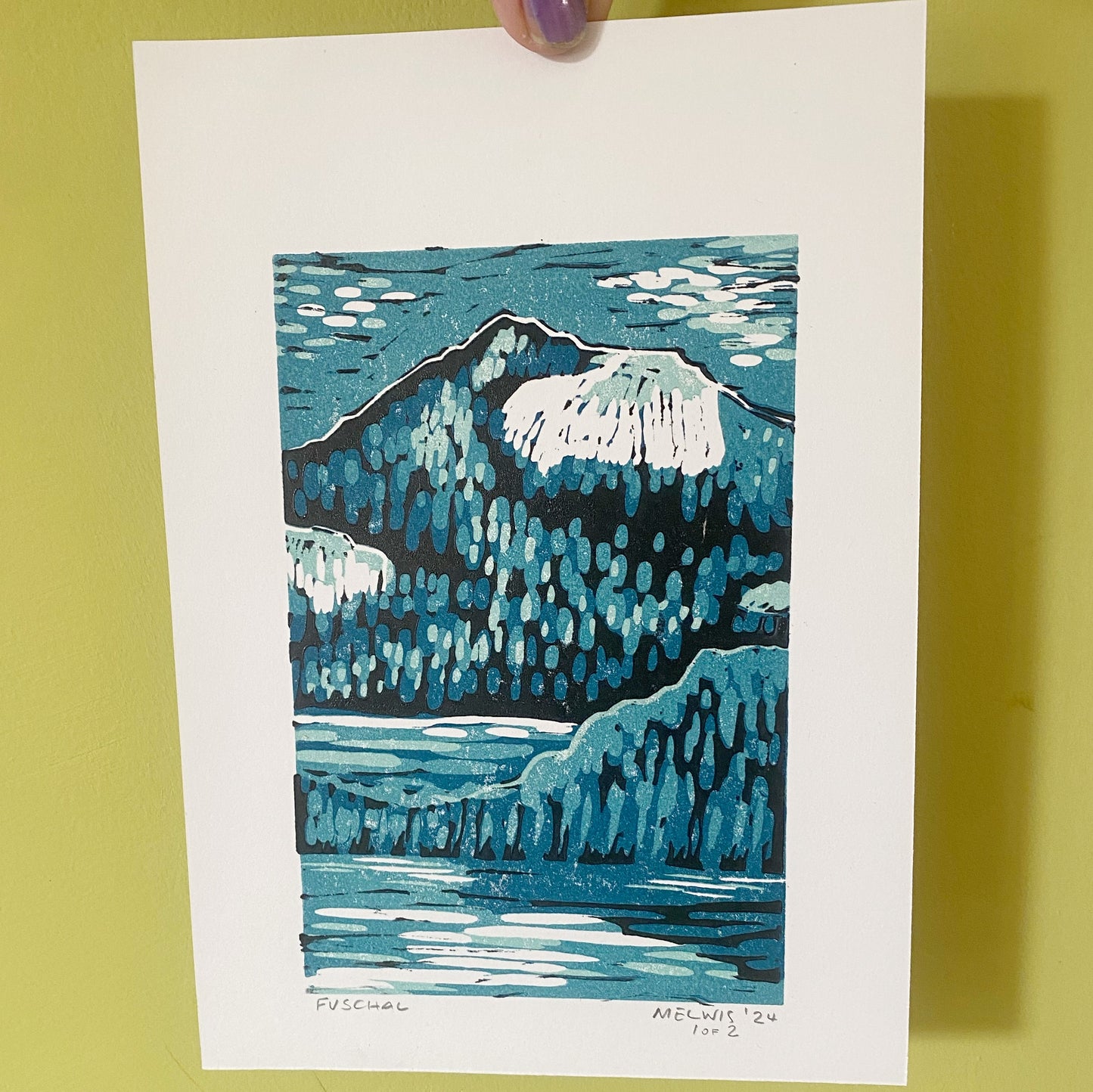 Fuschal - Linocut  Print