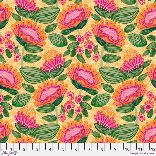 Playful Proteas (Apricot) by Kirstin Kratz