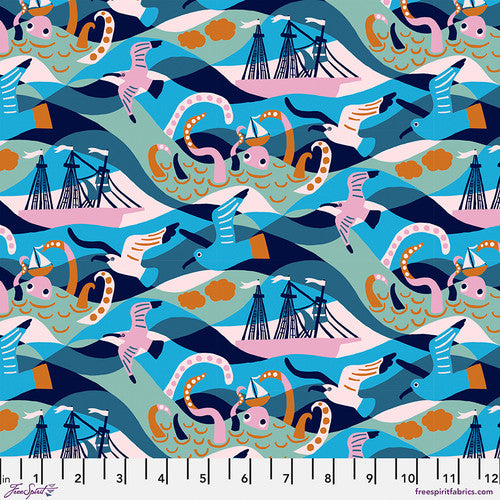 Waves (Blue) by Monika Forsberg