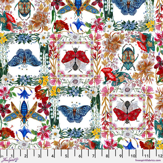 Moths and Beetles (White) by Maria Matos