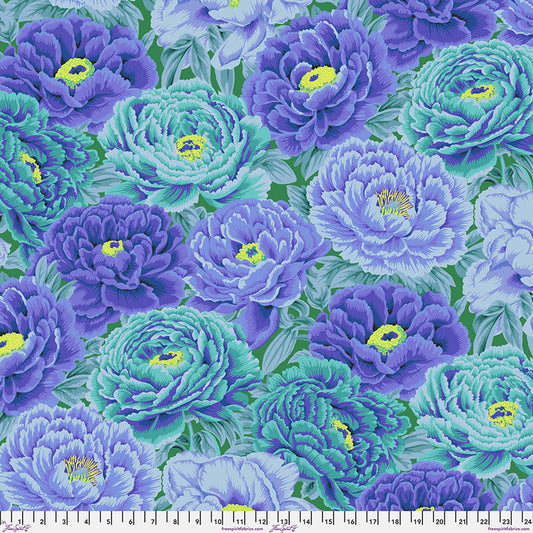 Tibetan Peony (Blue) by Kaffe Collective