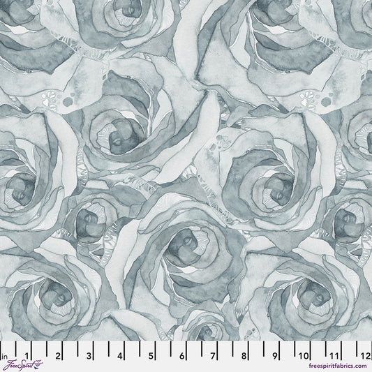 Organic Roses (Silver Blue) by Shell Rummel