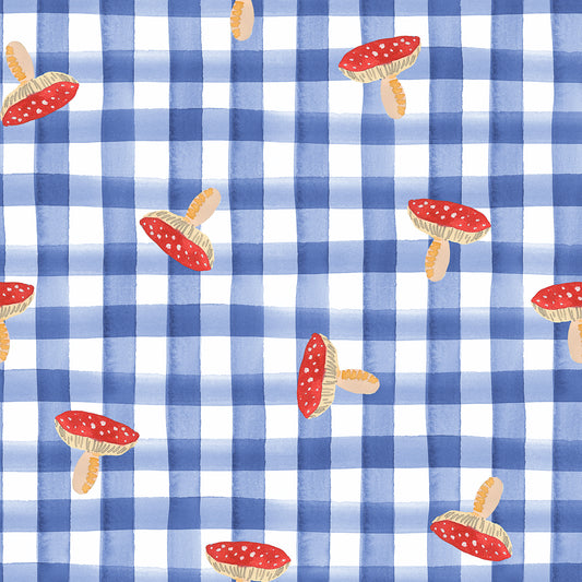 Toadstool Gingham  (Indigo)