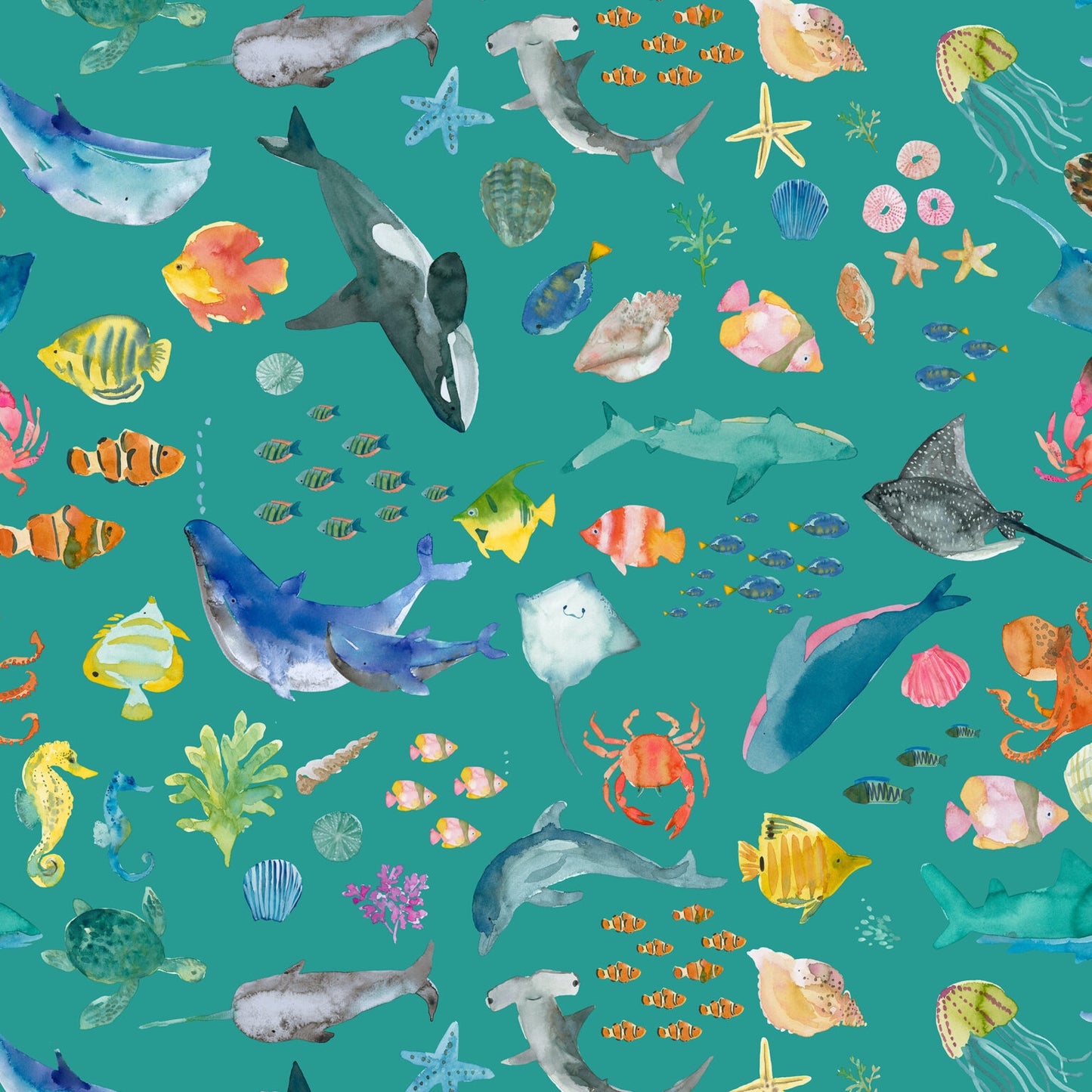 Under the Sea Fat Quarter Bundle - wee blue bell (PREORDER)