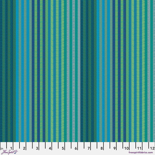 Caterpillar Stripe (Aqua) by Kaffe Collective