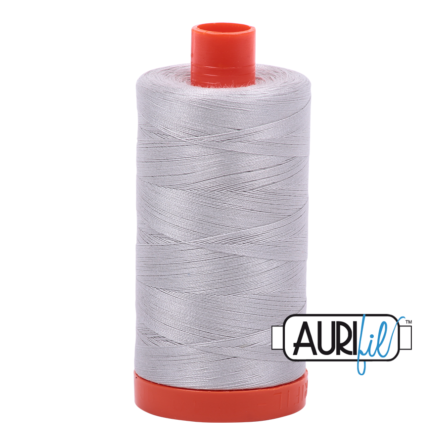 50wt Aurifil - Aluminium (2615) - LARGE Spool